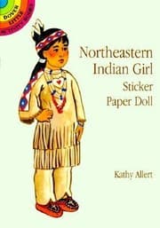 Tapa de Northeastern Indian Girl Sticker Paper Doll