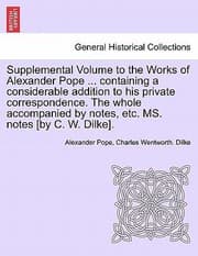 Tapa de Supplemental volume to the works of Alexander Pope, Esq.