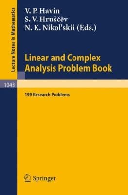 Tapa de Linear And Complex Analysis Problem Book 199 Research Problems