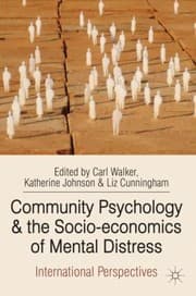 Tapa de Community Psychology And The Socioeconomics Of Mental Distress International Perspectives