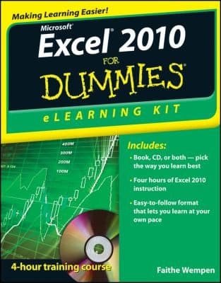 Tapa de Microsoft Excel 2010 For Dummies Elearning Kit