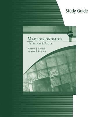 Tapa de Study Guide To Macroeconomics Principles And Policy