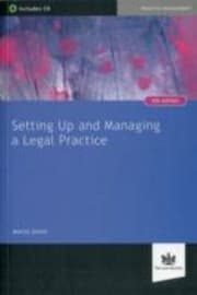 Tapa de Setting Up And Managing A Legal Practice A Guide For Solicitors