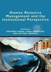 Tapa de Human Resource Management And The Institutional Perspective