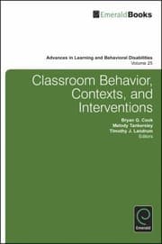 Tapa de Classroom Behavior Contexts And Interventions