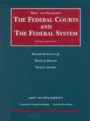 Tapa de 2007 Supplement Hart And Wechslers The Federal Courts And The Federal System Fifth Edition