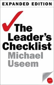 Tapa de The Leaders Checklist 15 Missioncritical Principles