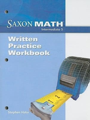 Tapa de Saxon Math Intermediate 5 Written Practice Workbook