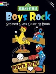 Tapa de Sesame Street Boys Rock Stained Glass Coloring Book
