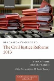 Tapa de Blackstones Guide To The Civil Justice Reforms 2013