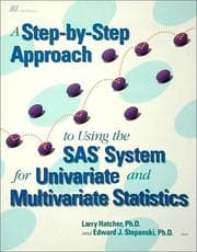 Tapa de A Step-by-step approach to using the SAS system for univariate and multivariate statistics