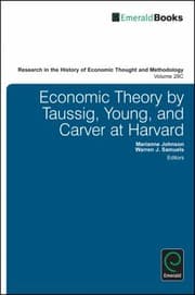 Tapa de Economic Theory By Taussig Young And Carver At Harvard