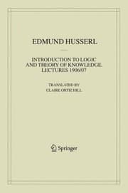 Tapa de Introduction to Logic and Theory of Knowledge
Edmund Husserl Collected Works Paperback