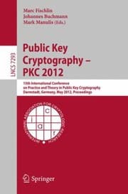 Tapa de Public Key Cryptography PKC 2012
Lecture Notes in Computer Science