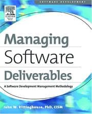 Tapa de Managing Software Deliverables