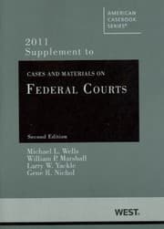 Tapa de Federal Courts Cases and Materials Supplement
            
                American Casebooks Paperback