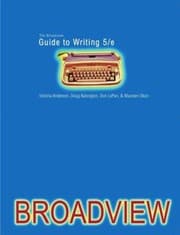 Tapa de The Broadview Guide to Writing Fifth Edition
