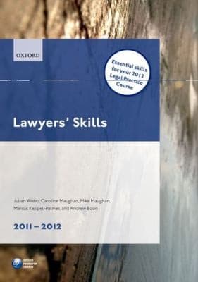 Tapa de Lawyers Skills 201112