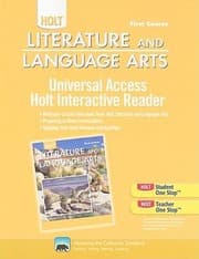 Tapa de Holt Literature and Language Arts Universal Access Interactive Reader First Course