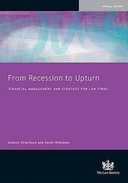 Tapa de From Recession To Upturn Financial Management And Strategy For Law Firms