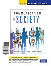 Tapa de Communication In Society Books A La Carte Edition