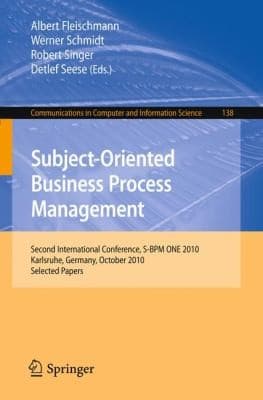 Tapa de Subjectoriented Business Process Management Second International Conference Sbpm One 2010 Karlsruhe Germany October 14 2010