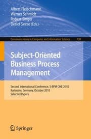 Tapa de Subjectoriented Business Process Management Second International Conference Sbpm One 2010 Karlsruhe Germany October 14 2010