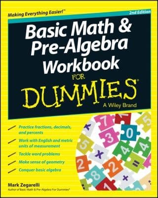 Tapa de Basic Math Prealgebra Workbook For Dummies