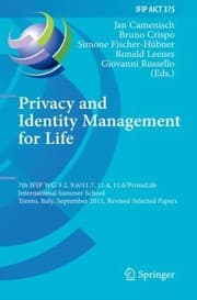 Tapa de Privacy and Identity Management for Life
            
                IFIP Advances in Information and Communication Technology