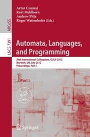 Tapa de Automata Languages and Programming
            
                Lecture Notes in Computer Science  Theoretical Computer Sci