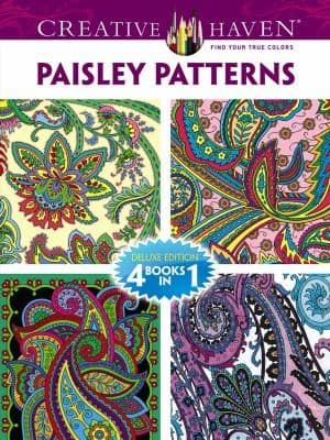 Tapa de Creative Haven Paisley Patterns Coloring Book