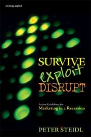 Tapa de Survive Exploit Disrupt Action Guidelines For Marketing In A Recession