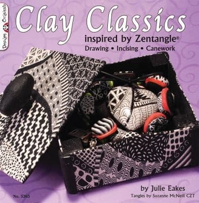 Tapa de Clay Classics Inspired By Zentangle Drawing Incising Canework
