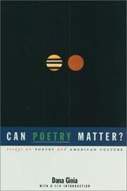 Tapa de Can poetry matter?