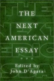 Tapa de The Next American Essay (A New History of the Essay)