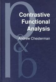 Tapa de Contrastive functional analysis
