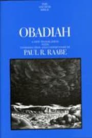 Tapa de Obadiah A New Translation With Introduction And Commentary