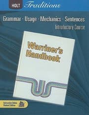 Tapa de Holt Traditions Warriners Handbook Introductory Course