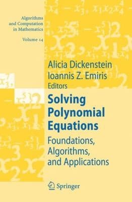Tapa de Solving Polynomial Equations Foundations Algorithms And Applications