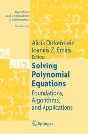 Tapa de Solving Polynomial Equations Foundations Algorithms And Applications