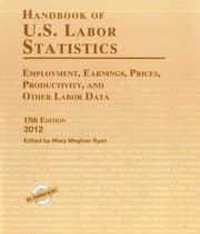 Tapa de Handbook Of Us Labor Statistics Employment Earnings Prices Productivity And Other Labor Data