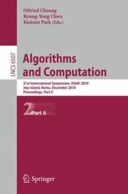Tapa de Algorithms and Computation
            
                Lecture Notes in Computer Science  Theoretical Computer Sci