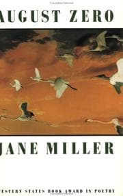 Tapa de August Zero (Western States Book Award)