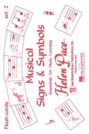 Tapa de Musical Signs and Symbols Set II 24 Cards 48 Sides Moppet Flash Cards