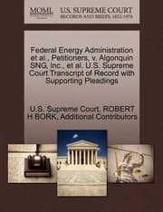 Tapa de Federal Energy Administration Et Al Petitionersv Algonquin Sng Inc
