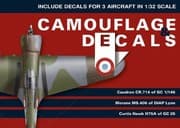 Tapa de Camouflage  Decals Caudron CR 714 of GC 1145 Morane MS406 of DIAP Lyon Curtis Hawk H75A of GC 15