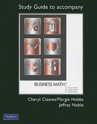 Tapa de Study Guide to Accompany Business Math Including