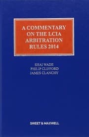 Tapa de A Commentary on the Lcia Rules Shai Wade and Stephen York