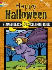 Tapa de Happy Halloween Stained Glass Jr Coloring Book