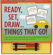 Tapa de Ready Set Draw Things That Go With Sketch Pad and 4 Colored Pencils
            
                Young Artist